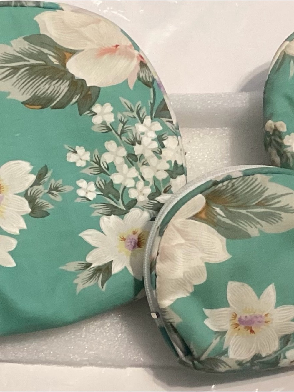 (3) piece floral pouch set